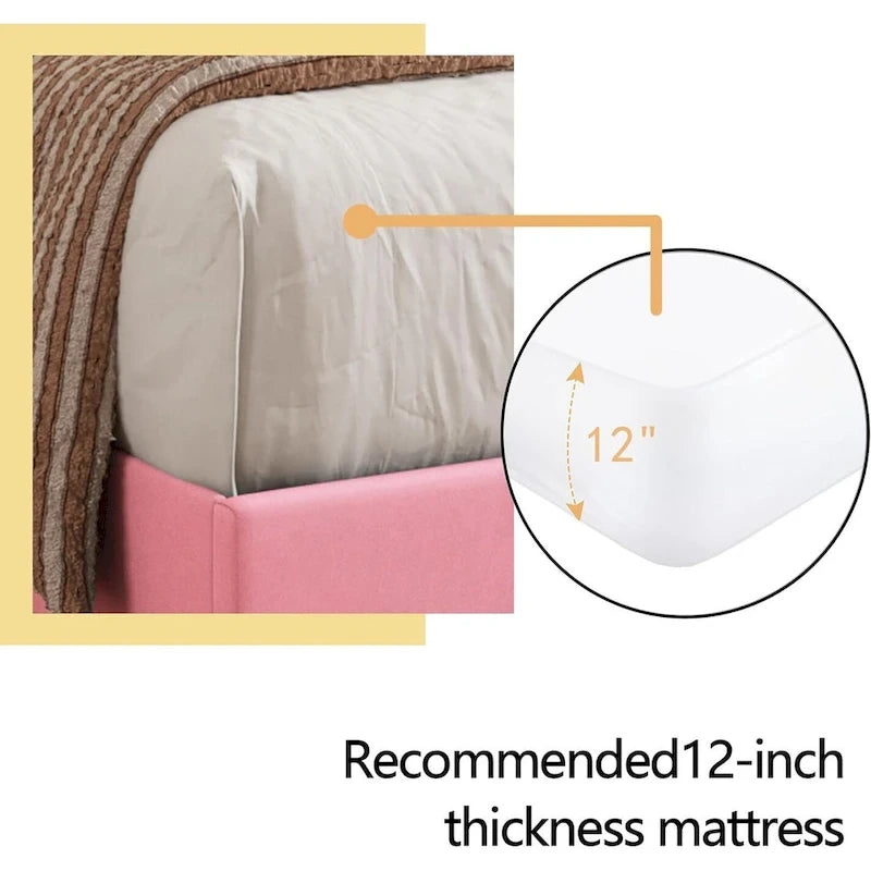 Cadre de lit plateforme rembourré noir/beige/blanc/rose | Tête de lit capitonnée | Jumeau/Double/Queen/King | 1-2 personnes