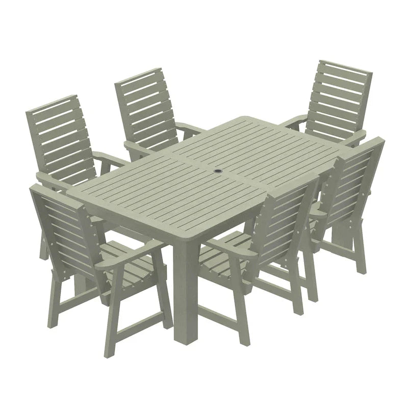 Ensemble de salle à manger d'extérieur 7 pièces HIGHWOOD PROFESSIONAL 42x72